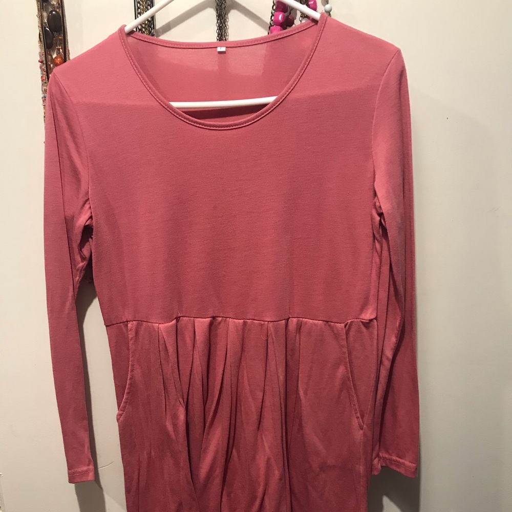 Long sleeved mini dress